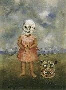 Frida Kahlo The girl masked with death oil painting